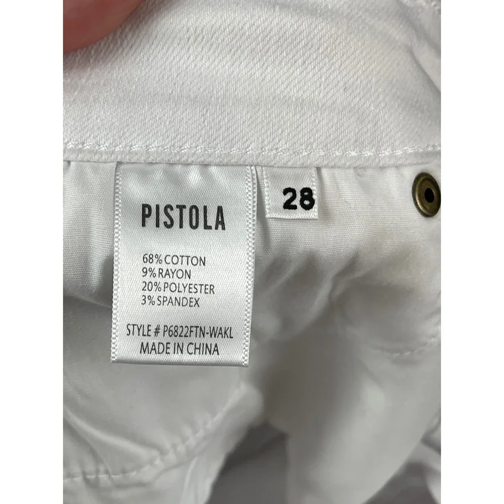 Pistola Skinny Jeans Women 29 White‎ Excellent Distressed Denim Pants